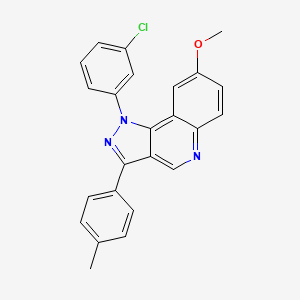 1-(3-chlorophenyl)-8-methoxy-3-(4-methylphenyl)-1H-pyrazolo[4,3-c]quinoline