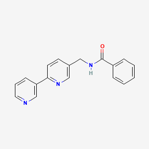 molecular formula C18H15N3O B2733259 N-([2,3'-bipyridin]-5-ylmethyl)benzamide CAS No. 2034478-33-4