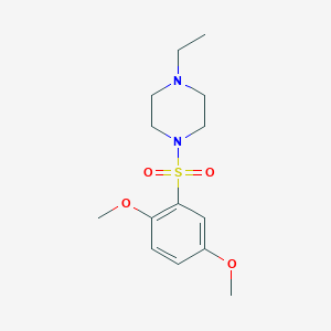 molecular formula C14H22N2O4S B273326 1-(2,5-二甲氧基苯基)磺酰基-4-乙基哌嗪 