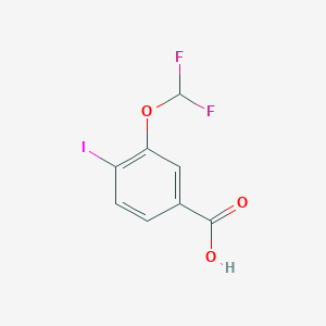 molecular formula C8H5F2IO3 B2733262 3-(二氟甲氧基)-4-碘苯甲酸 CAS No. 1695687-68-3