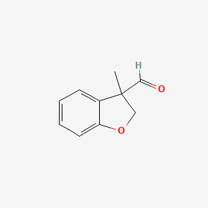 molecular formula C10H10O2 B2733263 3-甲基-2,3-二氢苯并呋喃-3-甲醛 CAS No. 39891-60-6