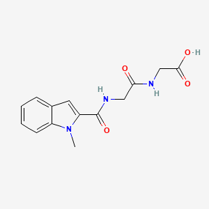 molecular formula C14H15N3O4 B2733267 N-[(1-methyl-1H-indol-2-yl)carbonyl]glycylglycine CAS No. 1676072-44-8