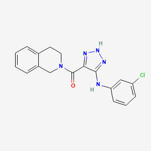 (5-((3-chlorophenyl)amino)-1H-1,2,3-triazol-4-yl)(3,4-dihydroisoquinolin-2(1H)-yl)methanone