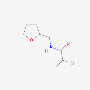 molecular formula C8H14ClNO2 B2733270 2-chloro-N-(oxolan-2-ylmethyl)propanamide CAS No. 596807-96-4