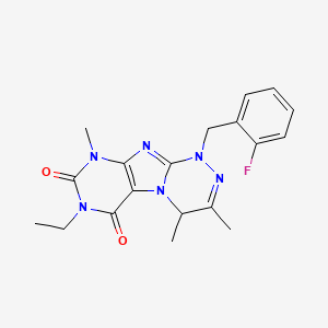 7-ethyl-1-(2-fluorobenzyl)-3,4,9-trimethyl-1,4-dihydro-[1,2,4]triazino[3,4-f]purine-6,8(7H,9H)-dione