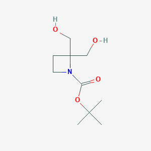 molecular formula C10H19NO4 B2733273 Tert-butyl 2,2-bis(hydroxymethyl)azetidine-1-carboxylate CAS No. 2416230-19-6