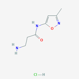 molecular formula C7H12ClN3O2 B2733275 3-amino-N-(3-methylisoxazol-5-yl)propanamide hydrochloride CAS No. 1573547-39-3