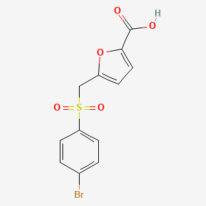 molecular formula C12H9BrO5S B2733276 5-{[(4-Bromophenyl)sulfonyl]methyl}furan-2-carboxylic acid CAS No. 897776-09-9