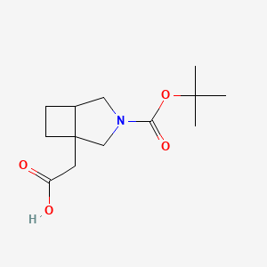 2-[3-[(2-Methylpropan-2-yl)oxycarbonyl]-3-azabicyclo[3.2.0]heptan-1-yl]acetic acid