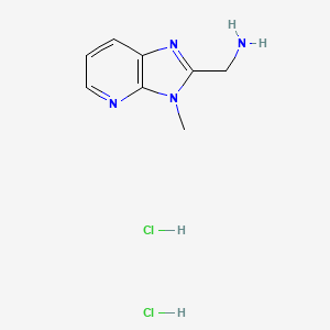{3-methyl-3H-imidazo[4,5-b]pyridin-2-yl}methanamine dihydrochloride
