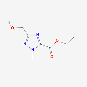 molecular formula C7H11N3O3 B2733304 Ethyl 5-(hydroxymethyl)-2-methyl-1,2,4-triazole-3-carboxylate CAS No. 2490435-77-1