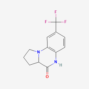 molecular formula C12H11F3N2O B2733306 8-(三氟甲基)-1,2,3,3a-四氢吡咯并[1,2-a]喹啉-4(5H)-酮 CAS No. 1008022-69-2
