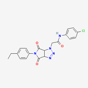 N-(4-chlorophenyl)-2-[5-(4-ethylphenyl)-4,6-dioxo-4,5,6,6a-tetrahydropyrrolo[3,4-d][1,2,3]triazol-1(3aH)-yl]acetamide