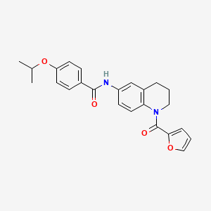 molecular formula C24H24N2O4 B2733325 N-(1-(furan-2-carbonyl)-1,2,3,4-tetrahydroquinolin-6-yl)-4-isopropoxybenzamide CAS No. 946245-51-8