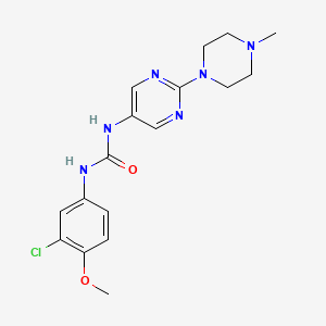 1-(3-Chloro-4-methoxyphenyl)-3-(2-(4-methylpiperazin-1-yl)pyrimidin-5-yl)urea