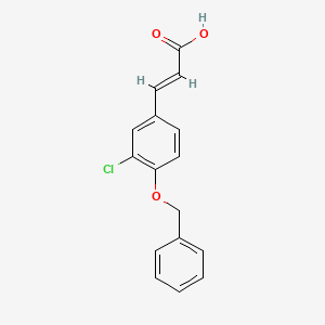 molecular formula C16H13ClO3 B2733343 (2E)-3-[4-(benzyloxy)-3-chlorophenyl]acrylic acid CAS No. 773129-39-8
