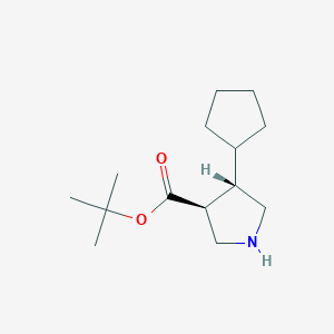 Tert-butyl (3S,4S)-4-cyclopentylpyrrolidine-3-carboxylate