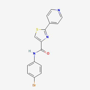 N-(4-bromophenyl)-2-(4-pyridinyl)-1,3-thiazole-4-carboxamide