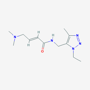 (E)-4-(Dimethylamino)-N-[(3-ethyl-5-methyltriazol-4-yl)methyl]but-2-enamide