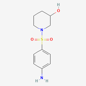 molecular formula C11H16N2O3S B2733362 1-[(4-Aminophenyl)sulfonyl]piperidin-3-ol CAS No. 1155934-53-4