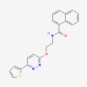 N-(2-((6-(thiophen-2-yl)pyridazin-3-yl)oxy)ethyl)-1-naphthamide