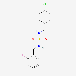 molecular formula C14H14ClFN2O2S B2733366 N-(4-氯苄基)-N'-(2-氟苄基)磺酰胺 CAS No. 337924-38-6