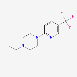 molecular formula C13H18F3N3 B2733367 1-(Propan-2-yl)-4-[5-(trifluoromethyl)pyridin-2-yl]piperazine CAS No. 2059494-73-2