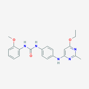 molecular formula C21H23N5O3 B2733371 1-(4-((6-乙氧-2-甲基嘧啶-4-基)氨基)苯基)-3-(2-甲氧基苯基)脲 CAS No. 946303-56-6