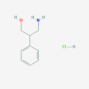 molecular formula C9H14ClNO B2733389 (S)-3-Amino-2-phenyl-propan-1-ol hydrochloride CAS No. 21464-48-2