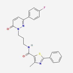N-(3-(3-(4-fluorophenyl)-6-oxopyridazin-1(6H)-yl)propyl)-4-methyl-2-phenylthiazole-5-carboxamide