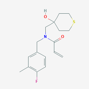 N-[(4-Fluoro-3-methylphenyl)methyl]-N-[(4-hydroxythian-4-yl)methyl]prop-2-enamide