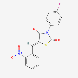 (Z)-3-(4-fluorophenyl)-5-(2-nitrobenzylidene)thiazolidine-2,4-dione