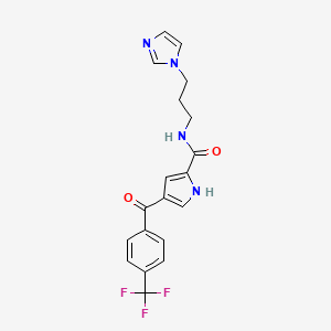 N-[3-(1H-imidazol-1-yl)propyl]-4-[4-(trifluoromethyl)benzoyl]-1H-pyrrole-2-carboxamide
