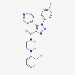 molecular formula C24H20ClFN6O B2733415 7-(2,3-dihydro-1H-inden-5-yl)-2-(2,5-dimethylphenyl)imidazo[1,2-a]pyrazin-8(7H)-one CAS No. 1251687-91-8