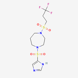 1-((1H-imidazol-4-yl)sulfonyl)-4-((3,3,3-trifluoropropyl)sulfonyl)-1,4-diazepane