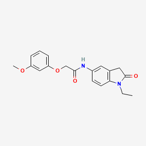 molecular formula C19H20N2O4 B2733434 N-(1-乙基-2-氧代吲哚-5-基)-2-(3-甲氧基苯氧)乙酰胺 CAS No. 921542-65-6
