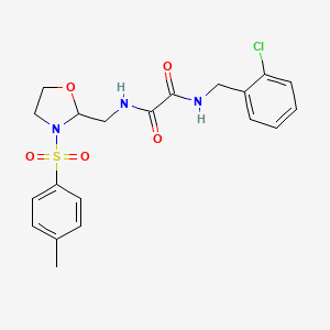 molecular formula C20H22ClN3O5S B2733435 N1-(2-chlorobenzyl)-N2-((3-tosyloxazolidin-2-yl)methyl)oxalamide CAS No. 874806-13-0