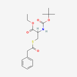 Ethyl 2-[(tert-butoxycarbonyl)amino]-3-[(2-phenylacetyl)sulfanyl]propanoate