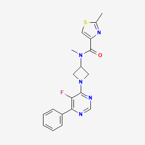 N-[1-(5-Fluoro-6-phenylpyrimidin-4-yl)azetidin-3-yl]-N,2-dimethyl-1,3-thiazole-4-carboxamide