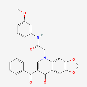 2-(7-benzoyl-8-oxo-[1,3]dioxolo[4,5-g]quinolin-5-yl)-N-(3-methoxyphenyl)acetamide