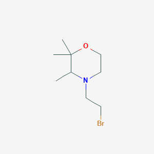 molecular formula C9H18BrNO B2733448 4-(2-溴乙基)-2,2,3-三甲基吗啉 CAS No. 2156289-88-0