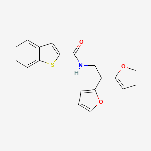 molecular formula C19H15NO3S B2733454 N-(2,2-di(furan-2-yl)ethyl)benzo[b]thiophene-2-carboxamide CAS No. 2319873-74-8