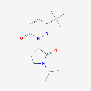 molecular formula C15H23N3O2 B2733456 6-Tert-butyl-2-[2-oxo-1-(propan-2-yl)pyrrolidin-3-yl]-2,3-dihydropyridazin-3-one CAS No. 2197453-31-7