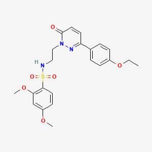 molecular formula C22H25N3O6S B2733465 N-(2-(3-(4-ethoxyphenyl)-6-oxopyridazin-1(6H)-yl)ethyl)-2,4-dimethoxybenzenesulfonamide CAS No. 921881-20-1