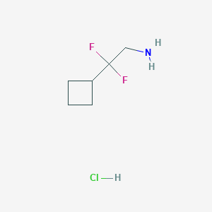 molecular formula C6H12ClF2N B2733472 2-Cyclobutyl-2,2-difluoroethan-1-amine hydrochloride CAS No. 1803590-31-9