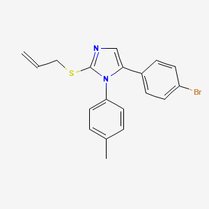 molecular formula C19H17BrN2S B2733473 2-(allylthio)-5-(4-bromophenyl)-1-(p-tolyl)-1H-imidazole CAS No. 1207044-01-6