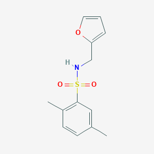 molecular formula C13H15NO3S B273348 N-(2-furylmethyl)-2,5-dimethylbenzenesulfonamide 