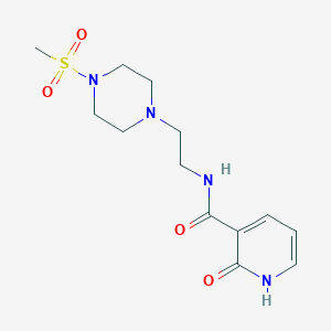 molecular formula C13H20N4O4S B2733480 N-(2-(4-(甲磺基)哌嗪-1-基)乙基)-2-氧代-1,2-二氢吡啶-3-甲酰胺 CAS No. 1207033-90-6