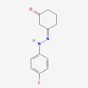 molecular formula C12H13FN2O B2733488 (3Z)-3-[(4-Fluorophenyl)hydrazinylidene]cyclohexan-1-one CAS No. 1324008-34-5