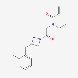N-Ethyl-N-[2-[3-[(2-methylphenyl)methyl]azetidin-1-yl]-2-oxoethyl]prop-2-enamide